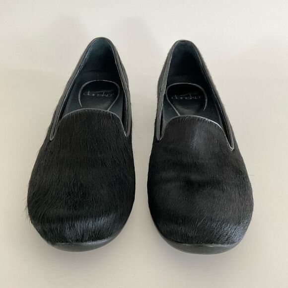 Pony Hair Dansko Olivia Loafer Low Comfort Heel Black 38 - Picture 4 of 13